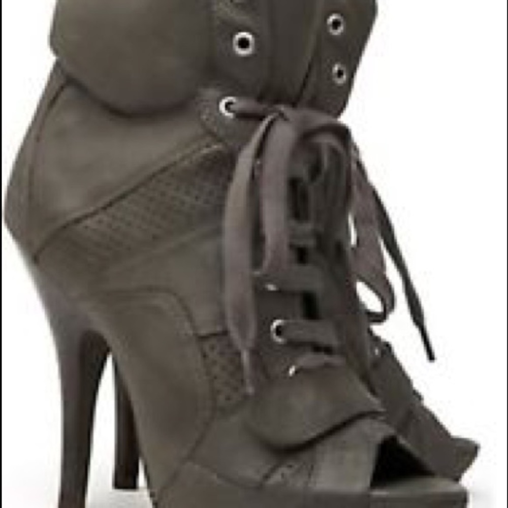 Ash Fame Peep Toe Sneaker Like Lace up Bootie
